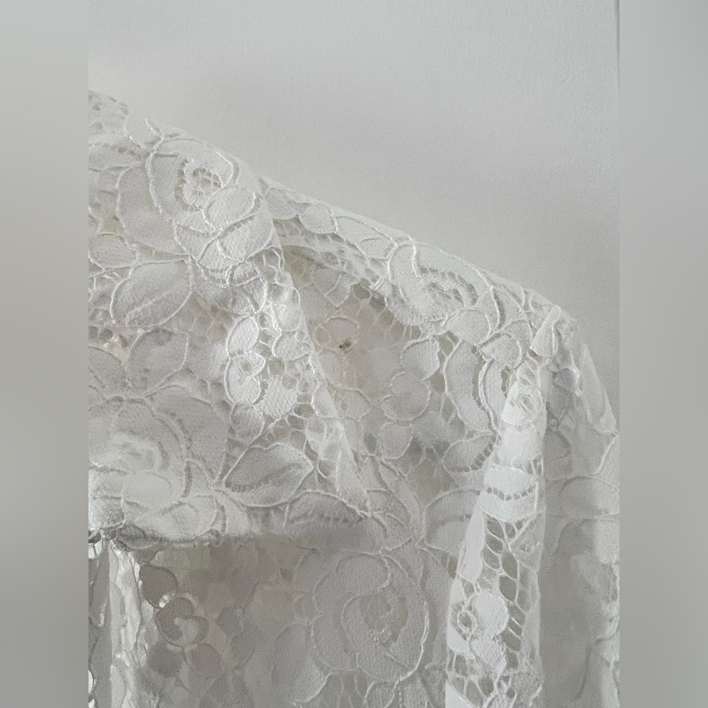 Diane Von Furstenberg Lorelei White Lace top - Picture 7 of 9